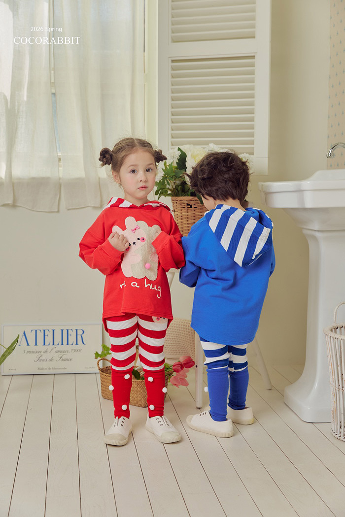 正韓春Coco Rabbit 兩色熊兔連帽上衣