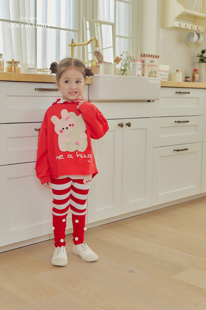 正韓春Coco Rabbit 兩色熊兔連帽上衣