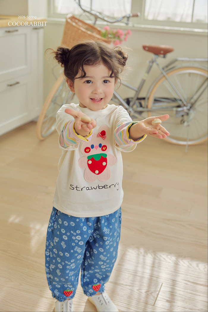 正韓春Coco Rabbit 兩色草莓兔兔上衣