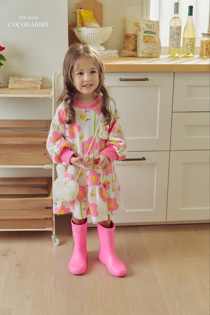 正韓春Coco Rabbit 兩色花朵洋裝