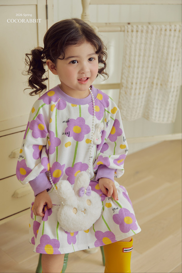 正韓春Coco Rabbit 兩色花朵洋裝