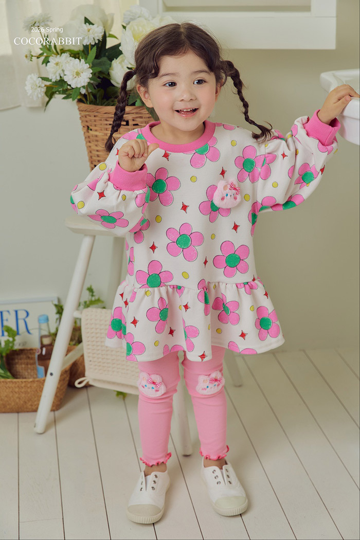 正韓春Coco Rabbit 手繪花朵兔兔洋裝