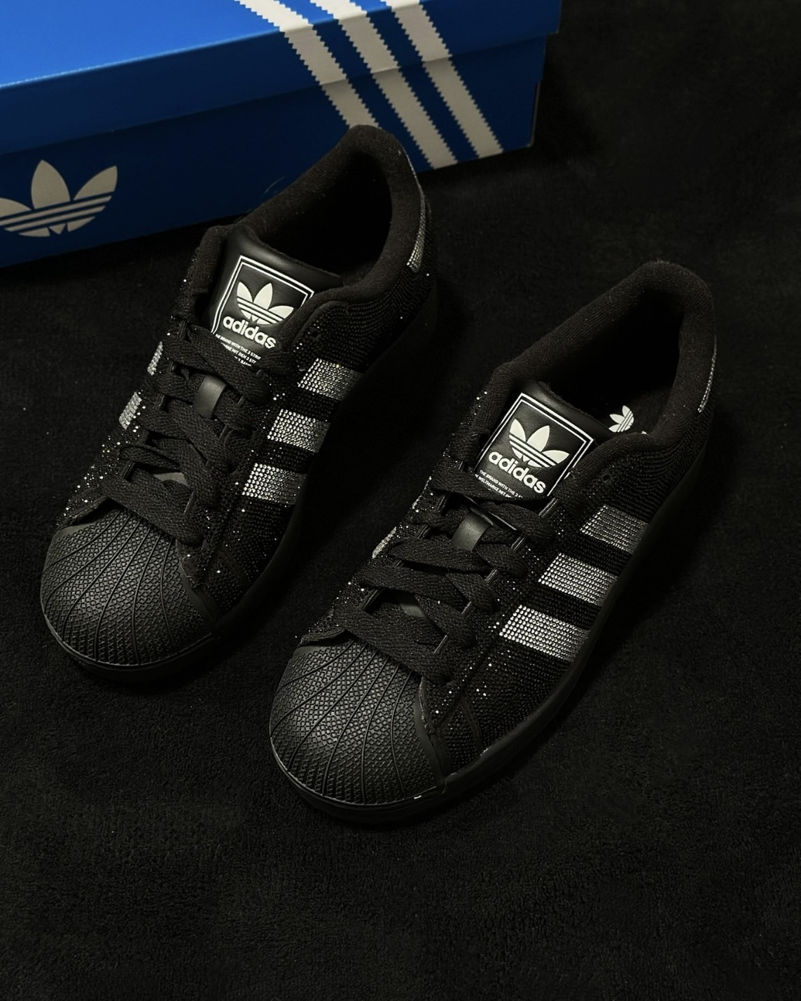 <快速出貨>ADIDAS  SUPERSTAR II 水鑽黑