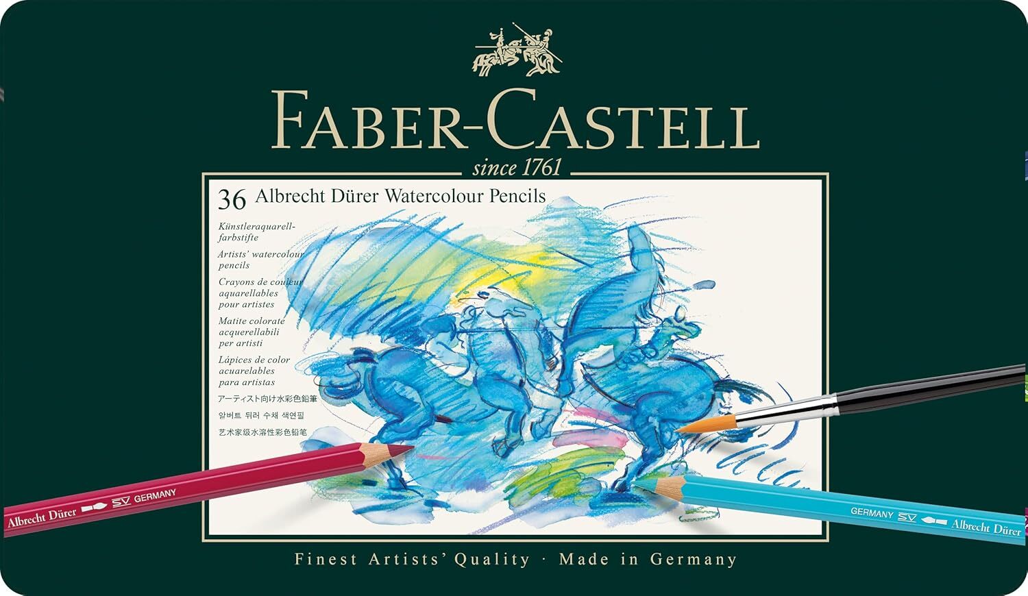 輝柏 FABER | 藝術家級水性色彩筆盒裝 綠盒
