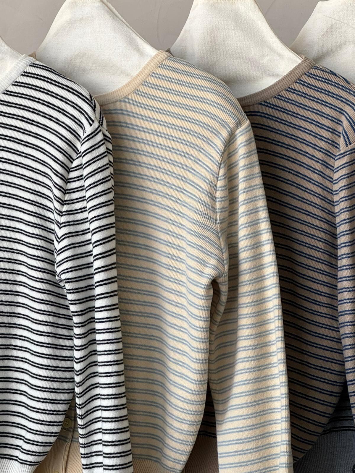 KR471 條紋紐扣針織外套TOP-4色