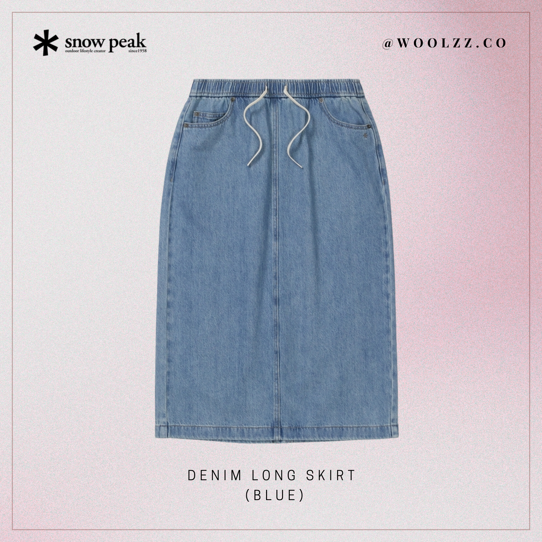 Snow Peak 牛仔長裙（藍色）S26ZWF-SK77