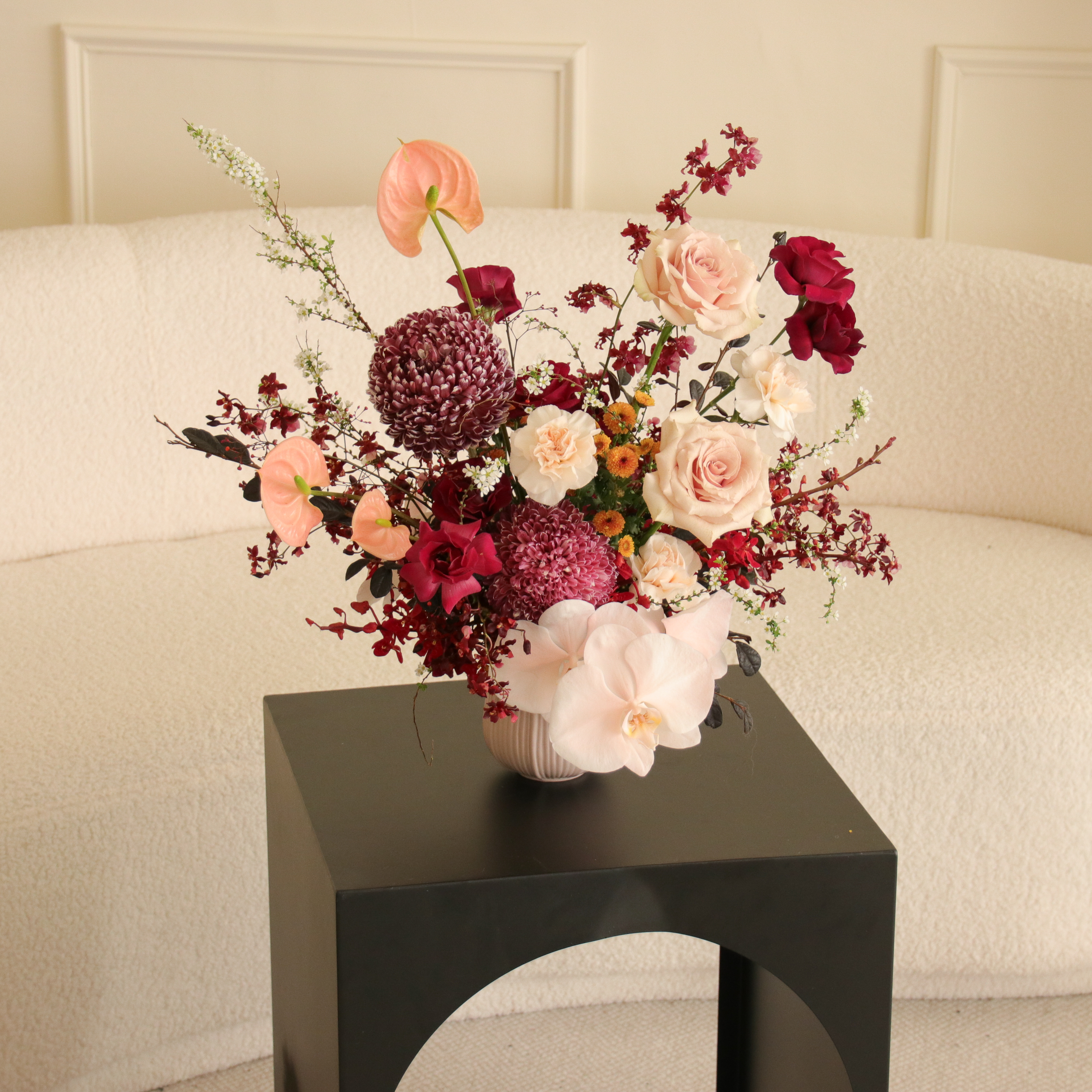 新春花禮- 宸緋貴氣鮮花桌花