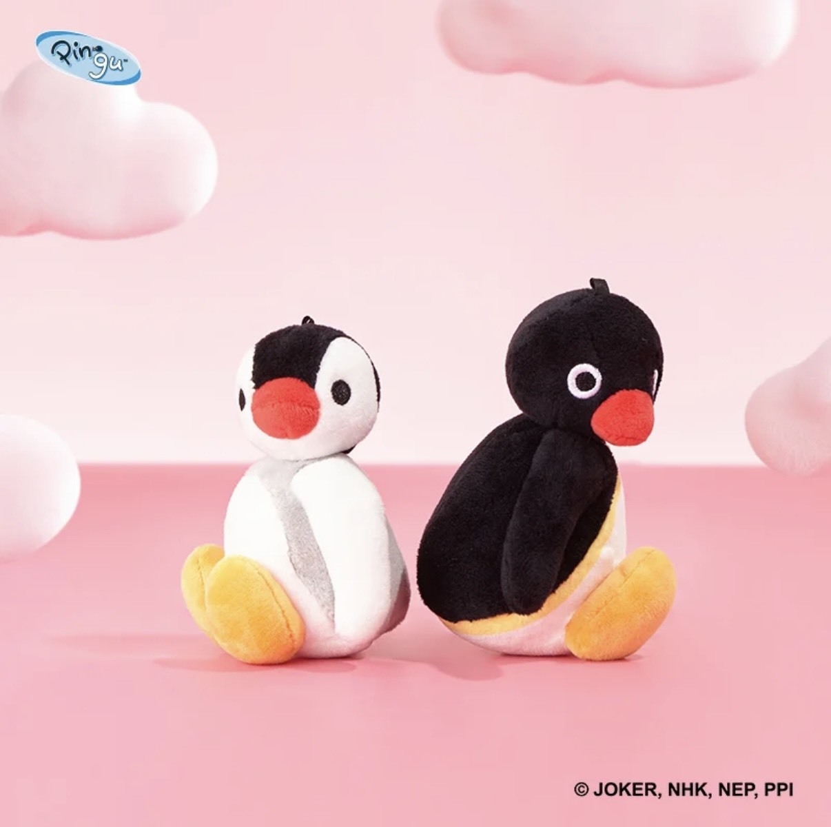 PINGU 企鵝家族 愛的抱抱系列 磁吸絨毛吊飾