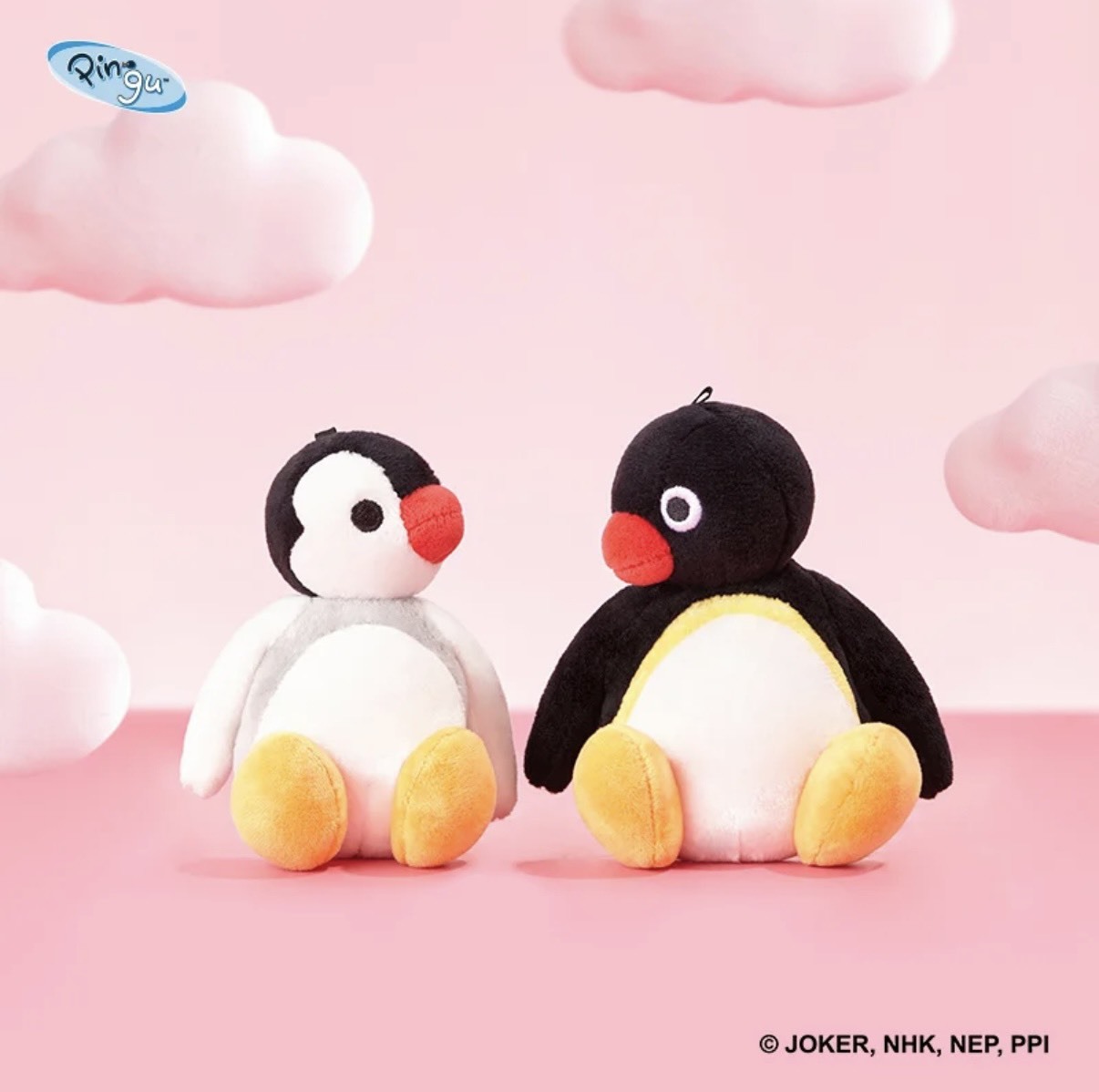 PINGU 企鵝家族 愛的抱抱系列 磁吸絨毛吊飾