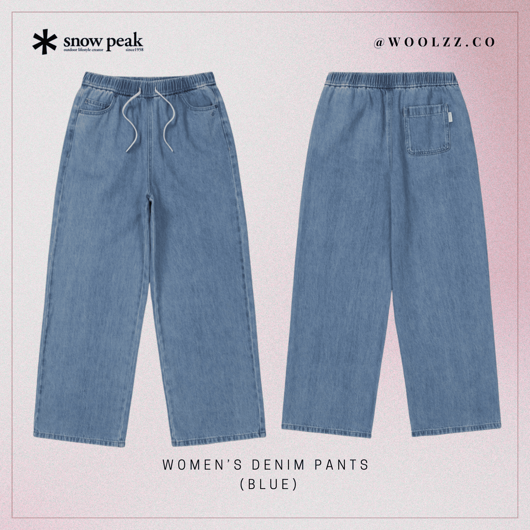 Snow Peak 女款牛仔褲（藍色）S26ZWF-PT77