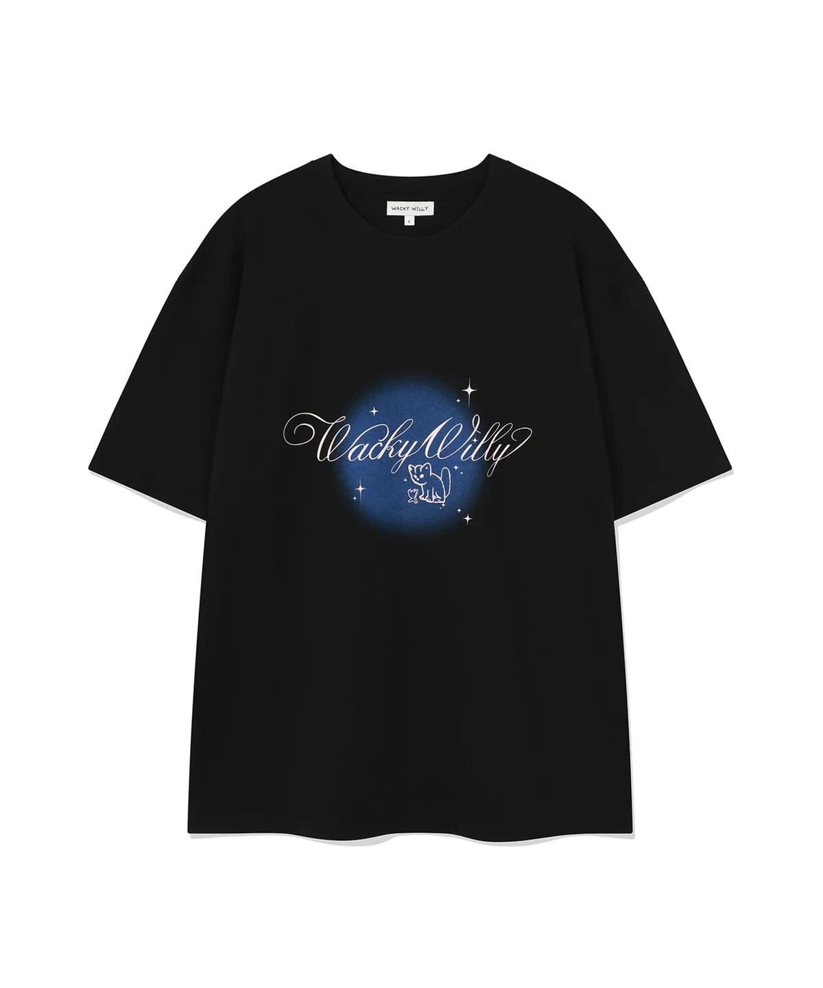 【OWN】Wacky Willy 短袖 上衣 閃耀 貓咪 春夏 黑色 白色 不分男女 情侶款