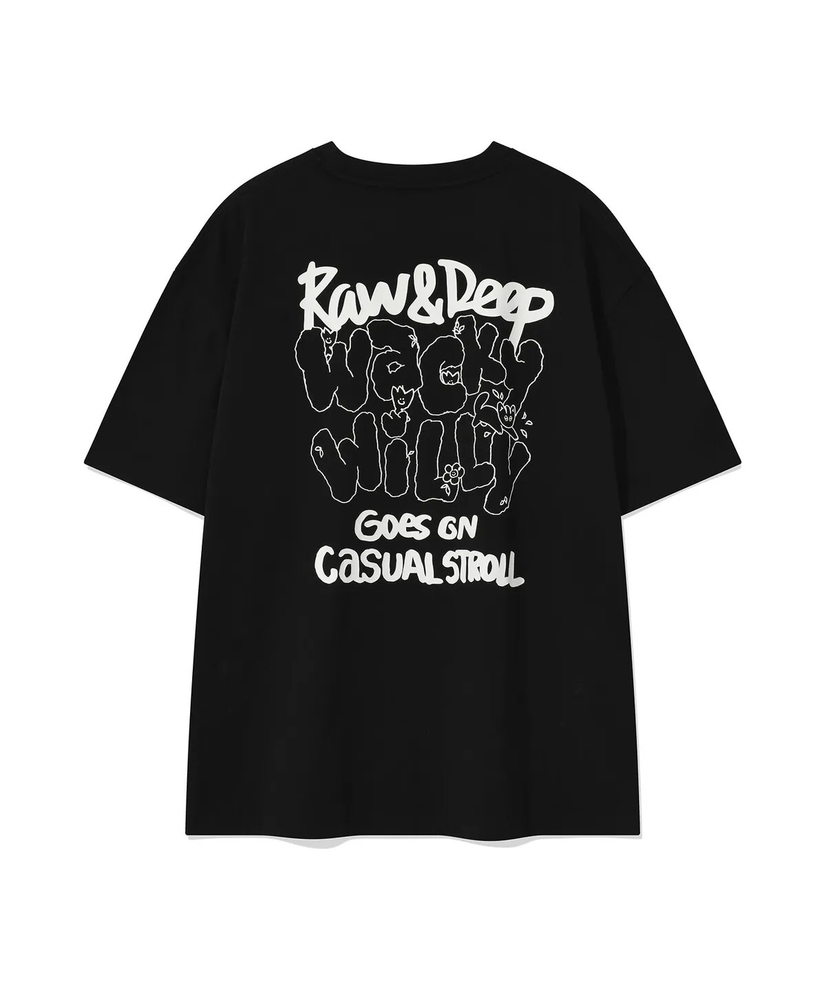 【OWN】Wacky Willy 短袖 上衣 塗鴉 春夏 黑色 白色 不分男女