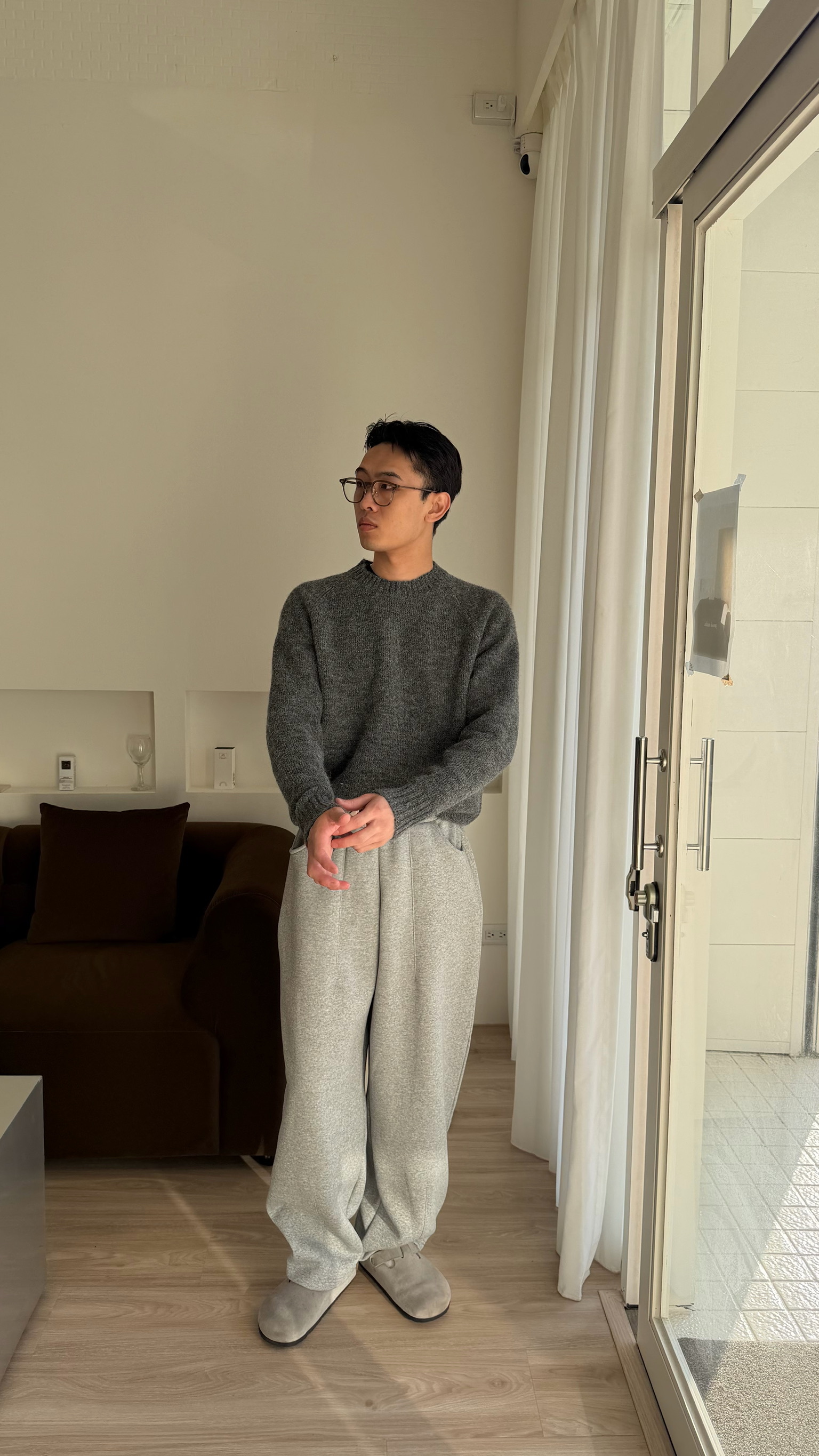 微寬厚實刷毛棉褲☝🏻