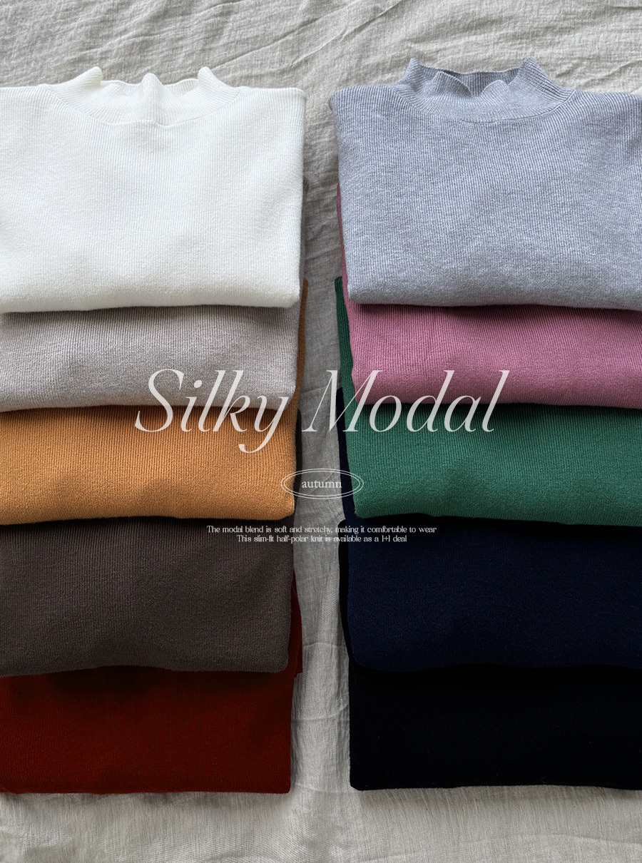 FRENCHCHIC Slim Line Half-Turtleneck Knit