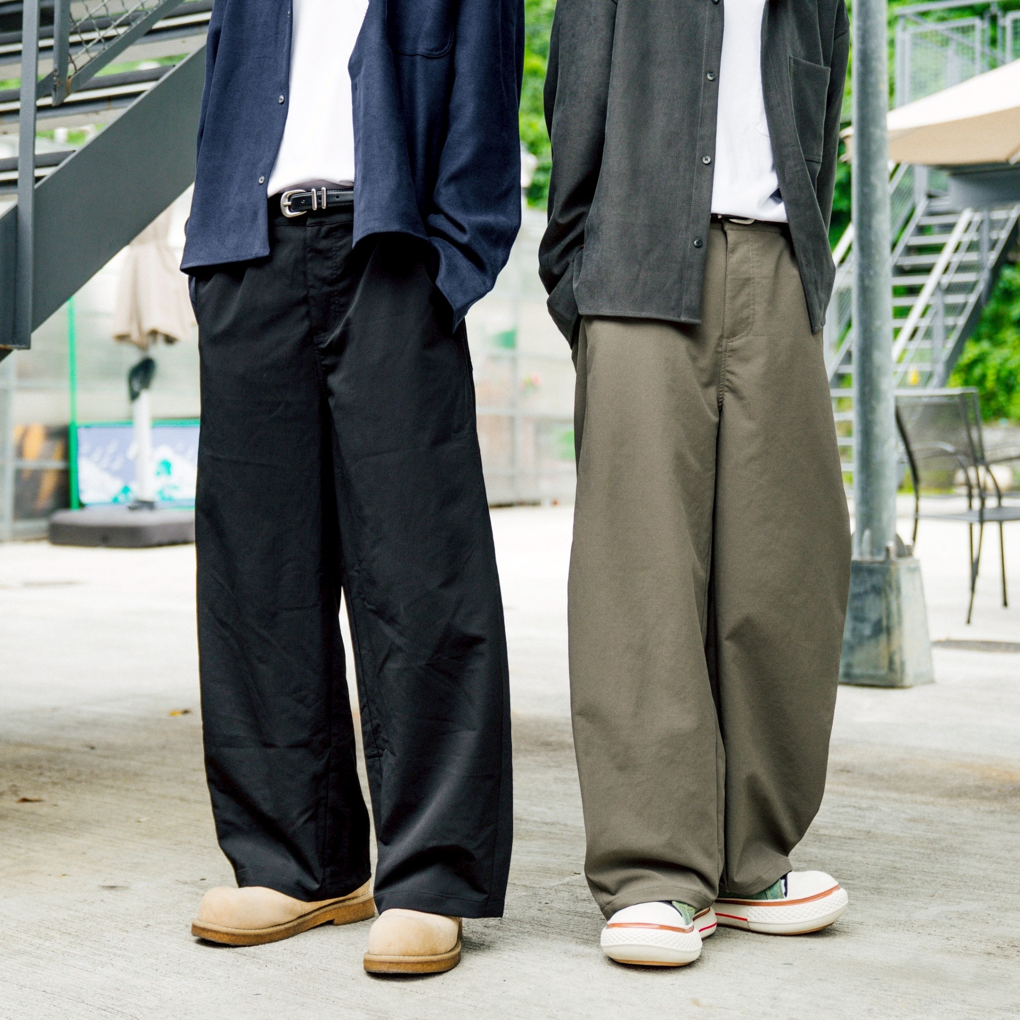 Dooupicks  完美版型頂級彈力素面彎刀長褲 日系選品 sb8023