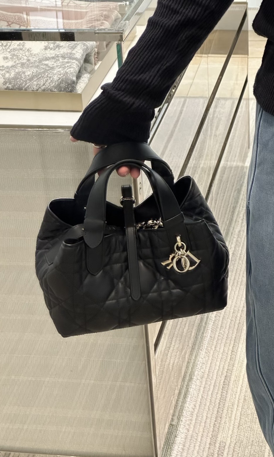 Dior Toujours袋 (橫版) 小號 黑色