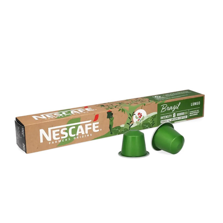 NESCAFÉ Farmers Origins - 巴西 Lungo 咖啡膠囊 (10 粒裝）深度烘焙 - 兼容 Nespresso