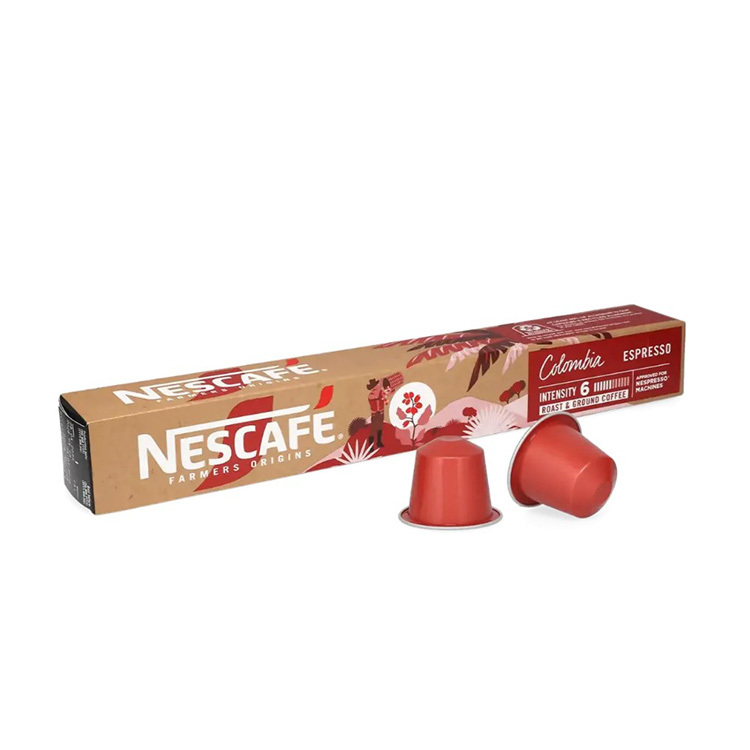 NESCAFÉ Farmers Origins - 哥倫比亞低因 Espresso 咖啡膠囊 (10 粒裝）中度烘焙 - 兼容 Nespresso