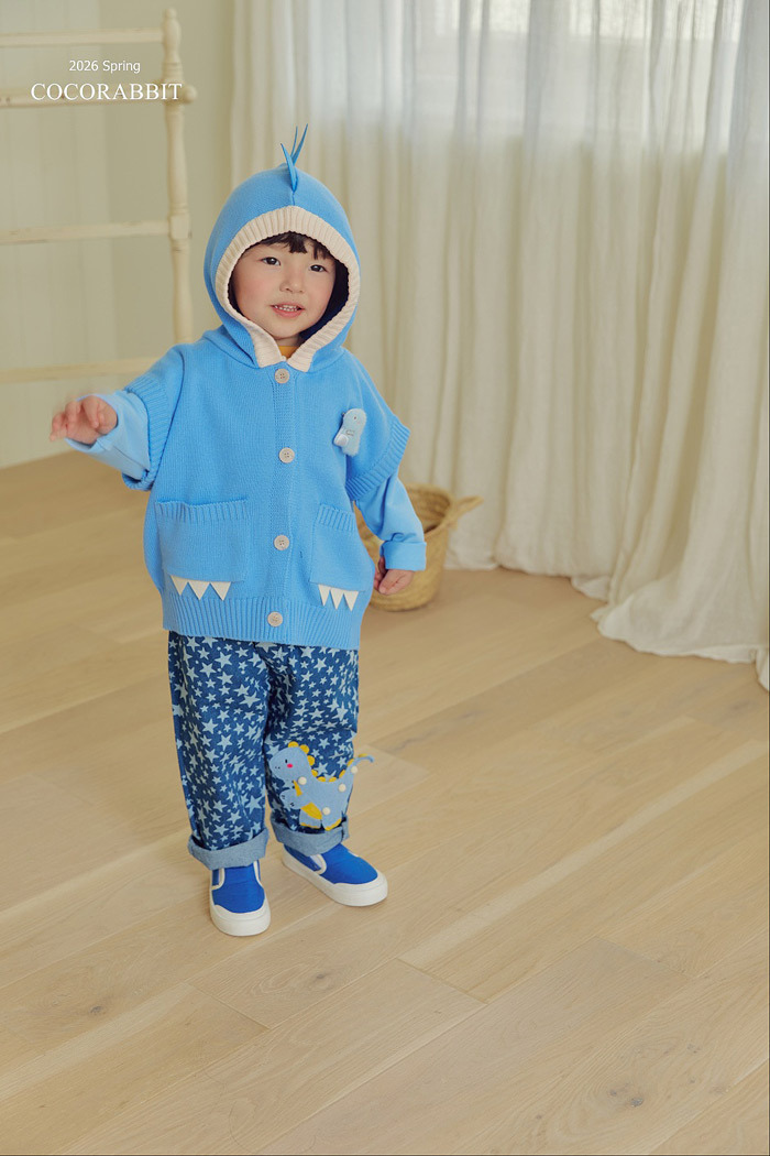 正韓春Coco Rabbit 兩色立體恐龍連帽背心