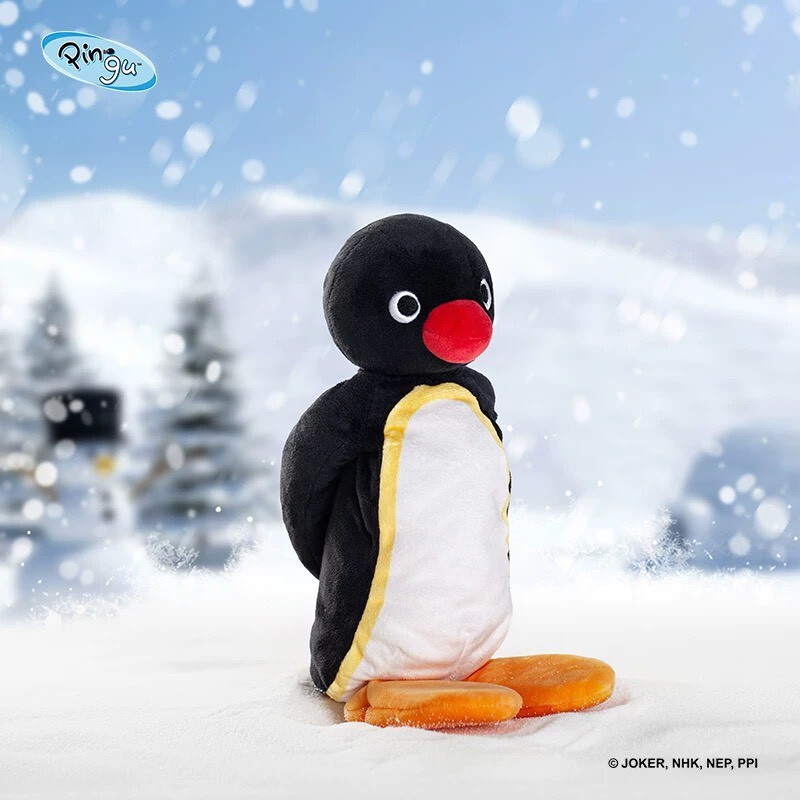 PINGU 企鵝家族 老實人企鵝 毛絨筆袋 收納袋