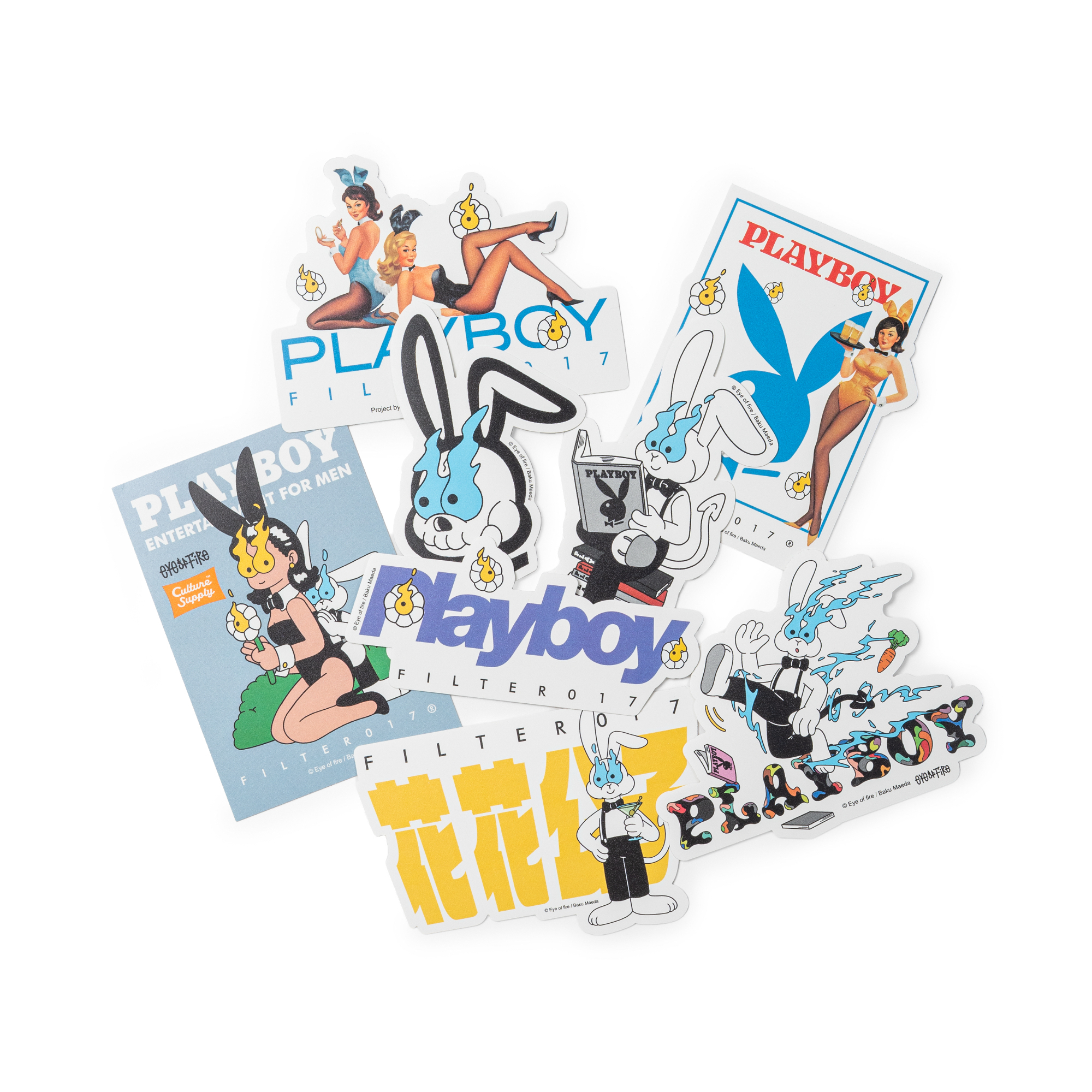 【現貨】 PLAYBOY X FILTER017® feat. Baku Maeda Stickers Pack / 貼紙包(8入)