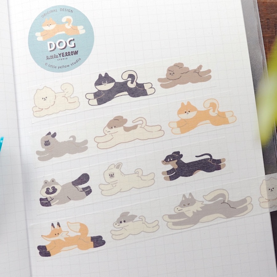 Little Yellow Studio Washi Tape－FurryZoo Dog | *1m Length**