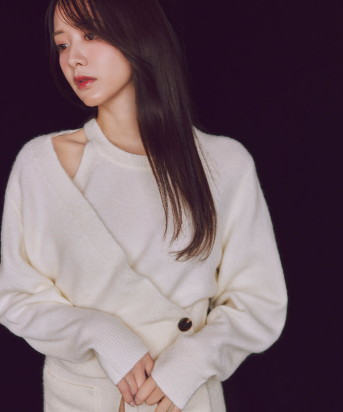 [預購]COCO DEAL層次感不對稱針織衫