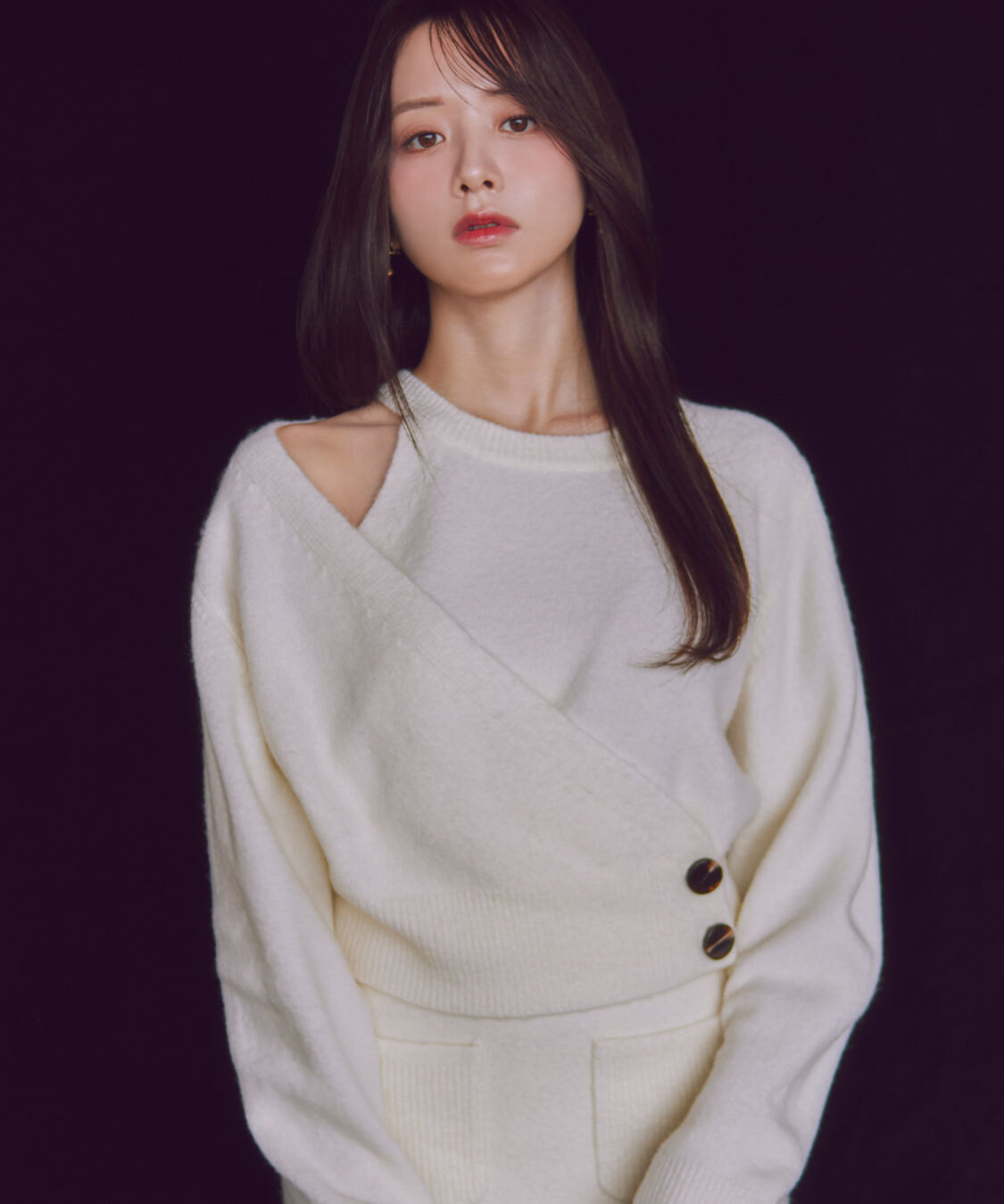 [預購]COCO DEAL層次感不對稱針織衫