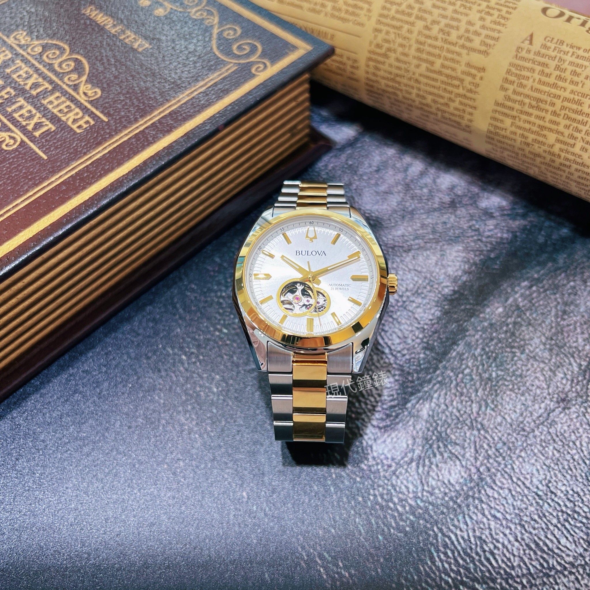 【BULOVA 寶路華】經典機械不鏽鋼男錶98A284 42mm 現代鐘錶