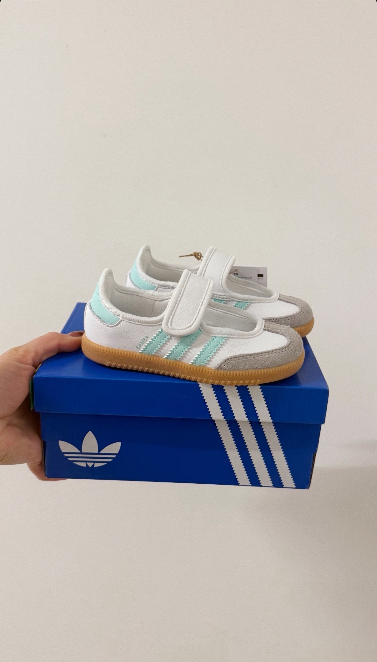 Adidas Samba Jane I 日本新款 薄荷綠 魔鬼氈 瑪莉珍 小童 中童 童鞋 JP9542