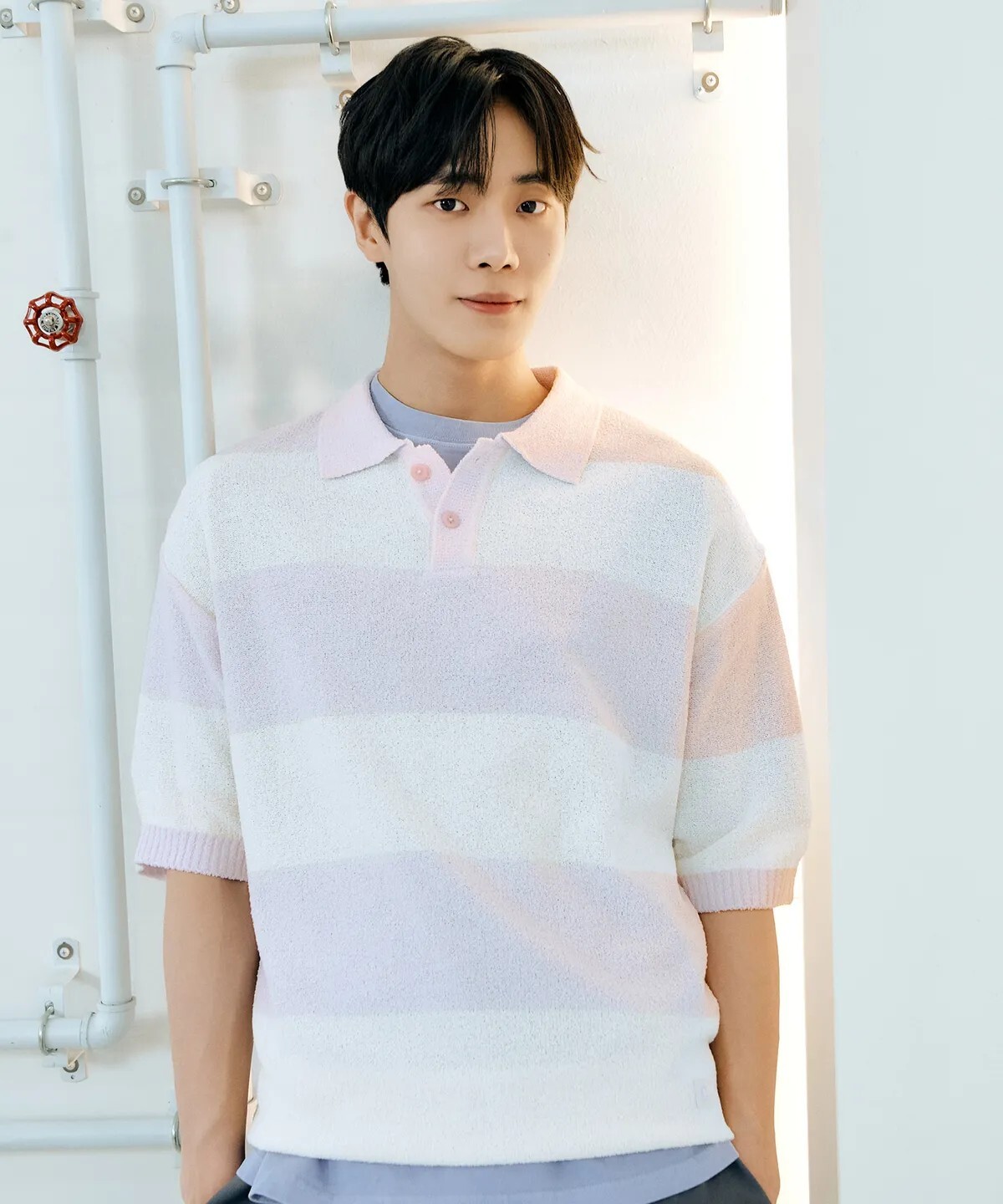 【OWN】Covernat 短袖 上衣 開領 針織衫 休閒 夏季服飾 不分男女 淺紫 深藍