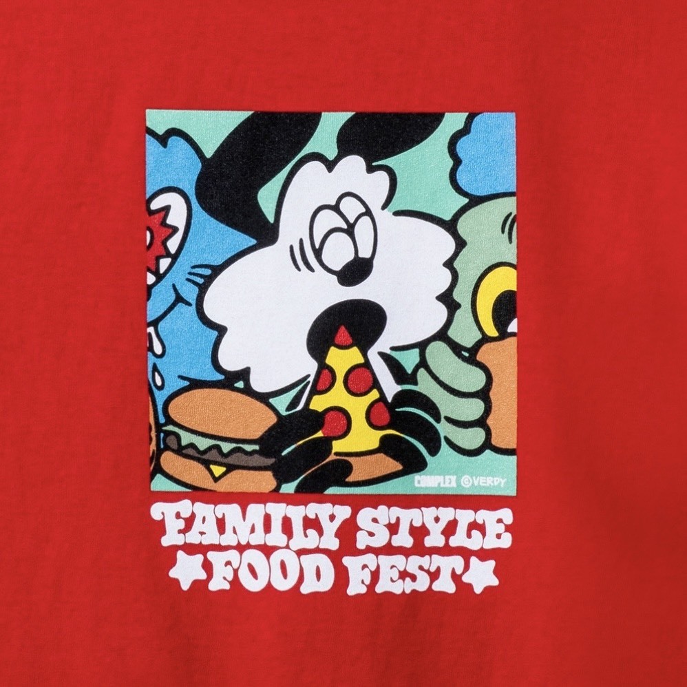 VERDY FSFF VICK BOX LOGO T-SHIRT RED SIZE S