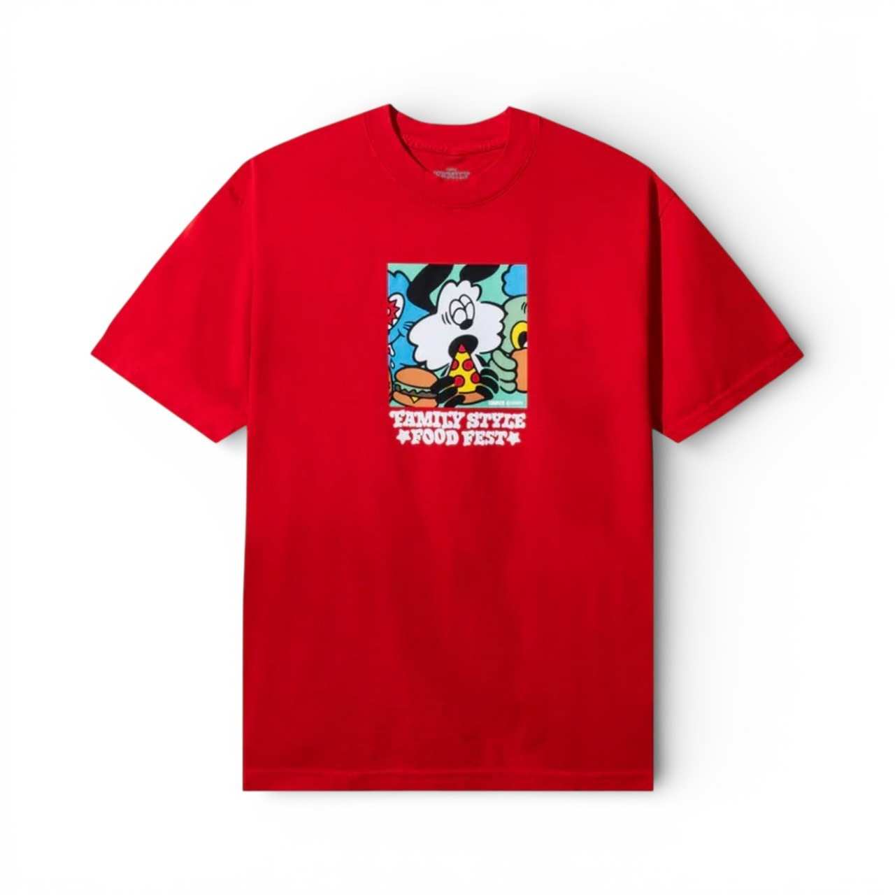 VERDY FSFF VICK BOX LOGO T-SHIRT RED SIZE S