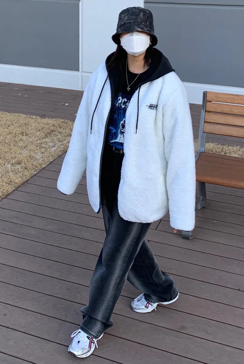 【清倉特價】韓國品牌 POLLUTION 雙面小羊絨外套 象牙色 PKHAWJK020_IV