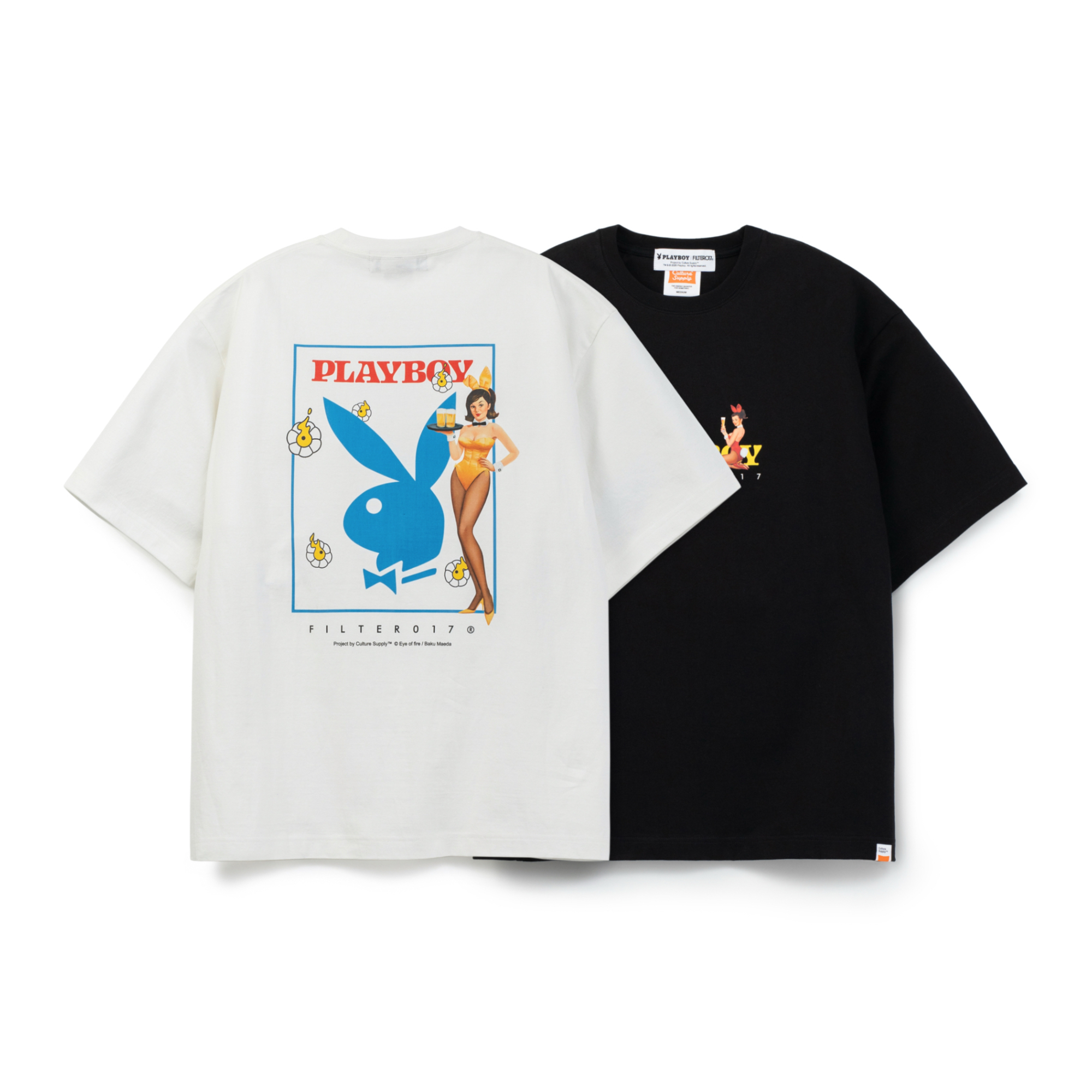 【現貨】 PLAYBOY X FILTER017® feat. Baku Maeda Cover Pin-up Logo Tee / 花花公子女郎短T