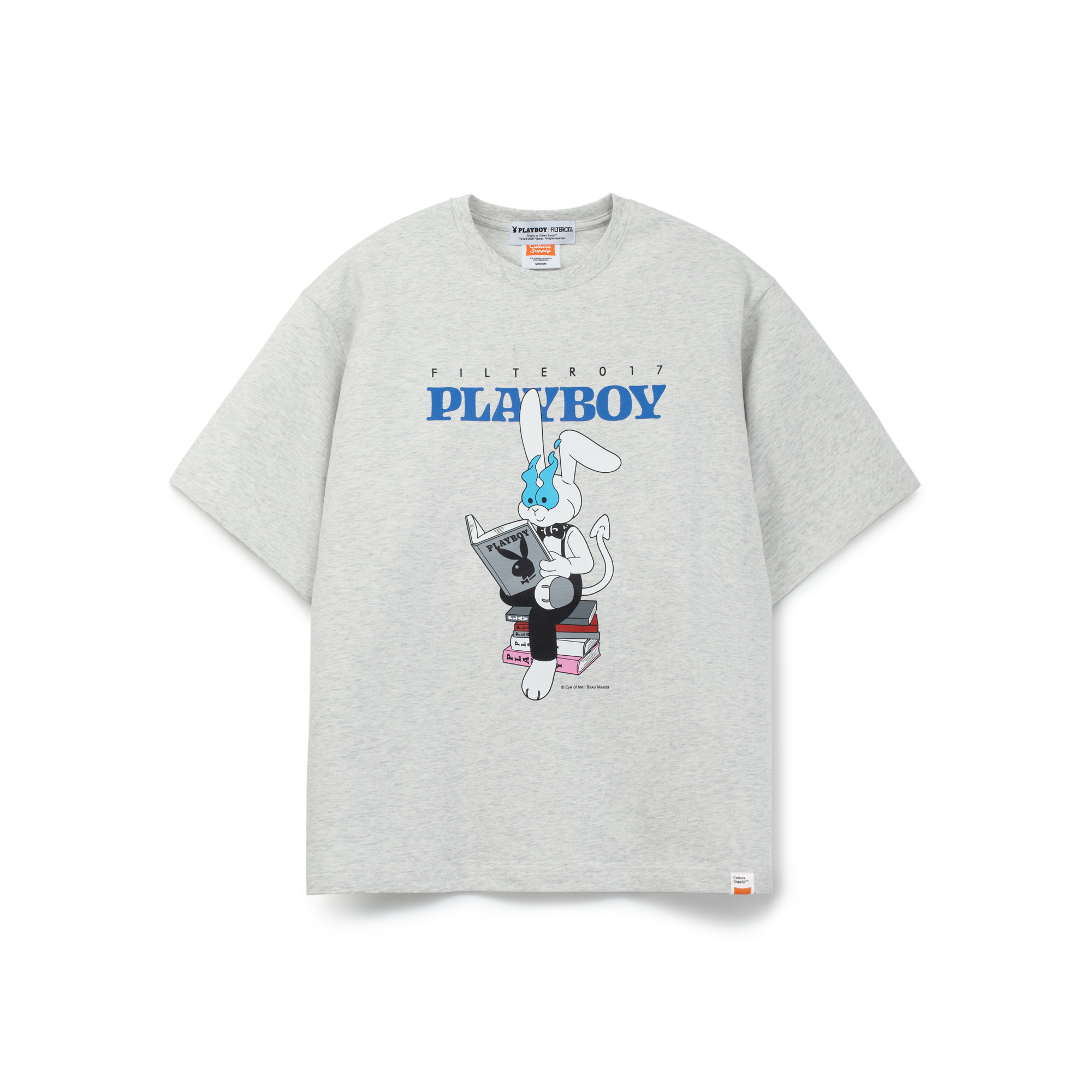 【現貨】 PLAYBOY X FILTER017® feat. Baku Maeda Reading Graphic Tee / 閱讀兔圖像短T
