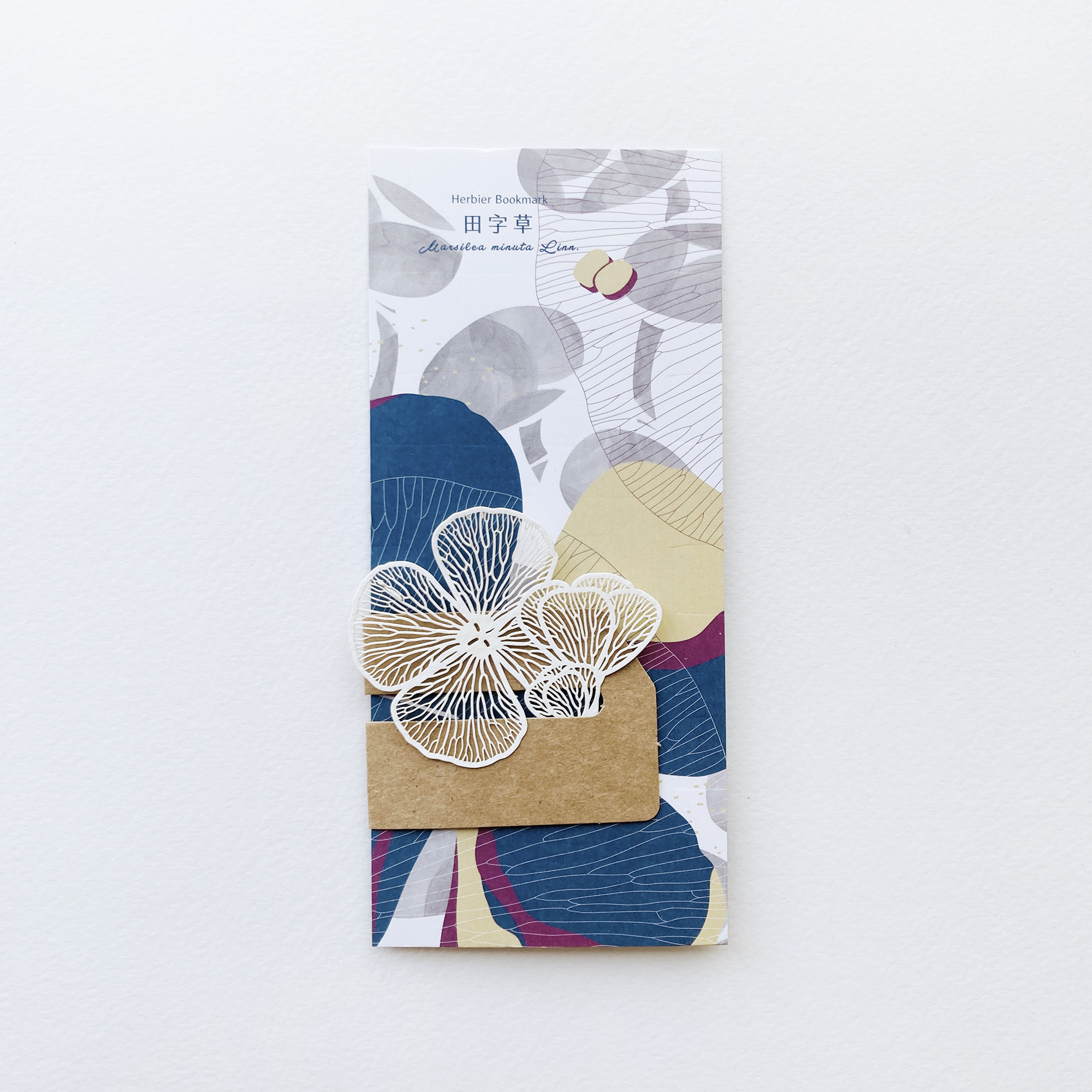 蕨類標本紙雕 田字草 紙雕書籤｜只有蕨Fern Only 臺灣