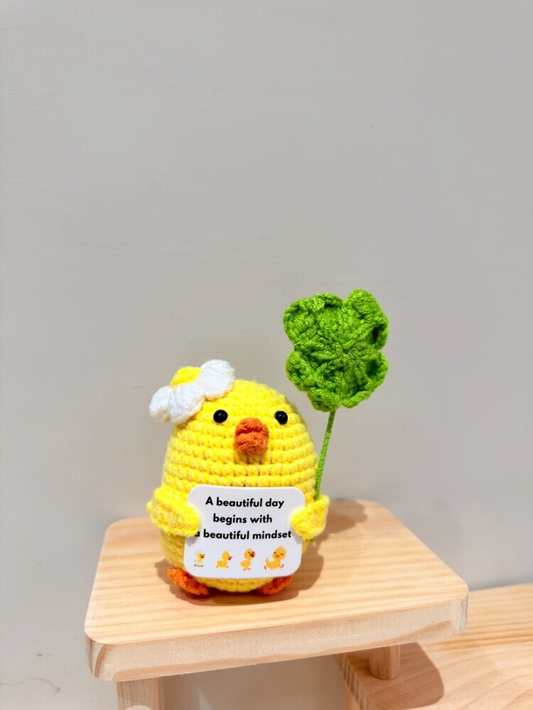 幸運草字卡小雞公仔