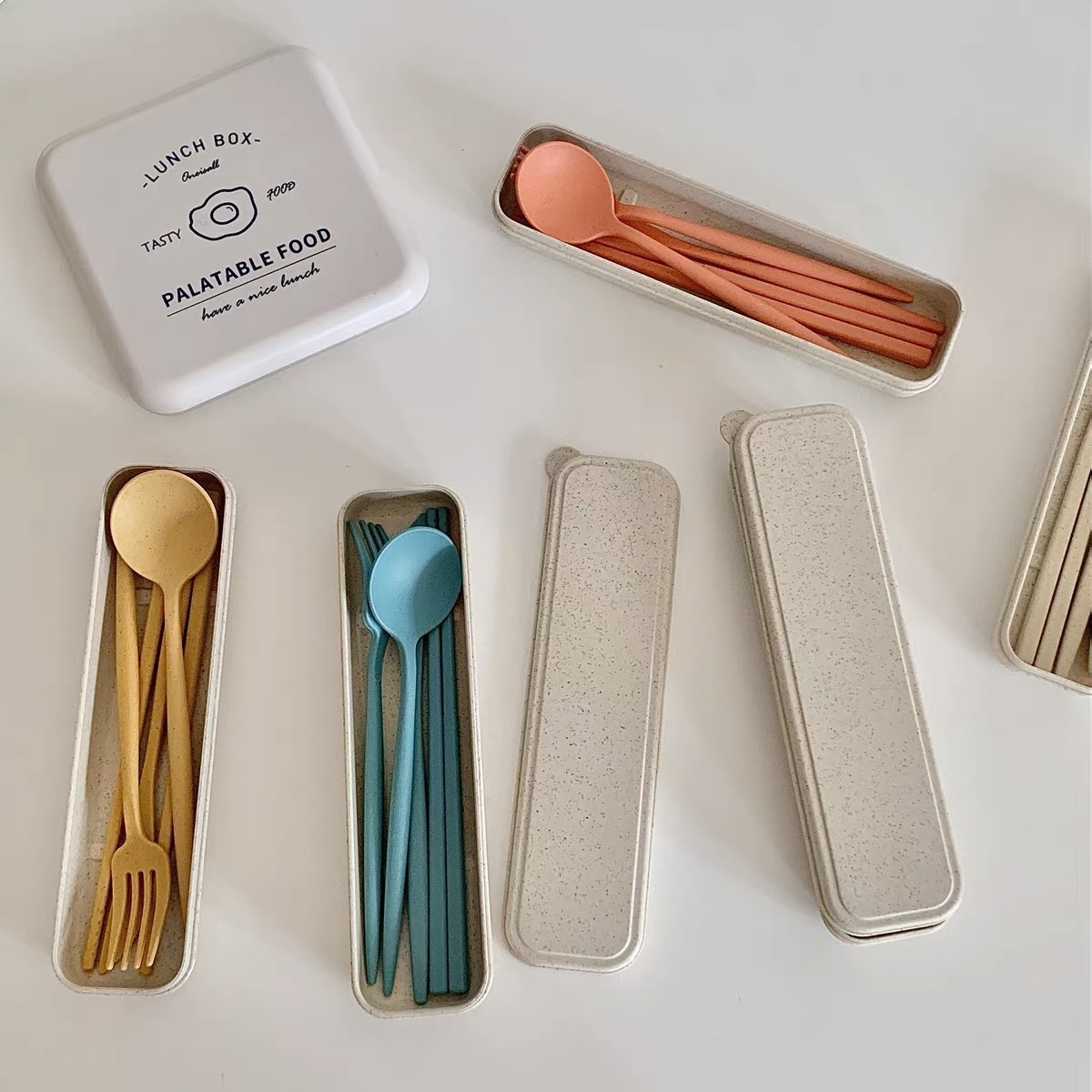 《6552》純色莫蘭迪小麥餐具組