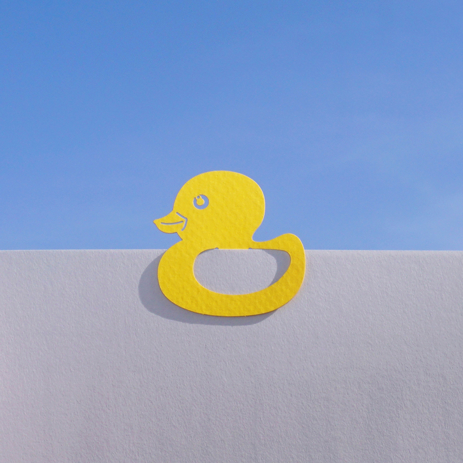 麥麥動物園 黃色小ㄚㄚ 紙雕書籤｜MARK TAIWAN 臺灣