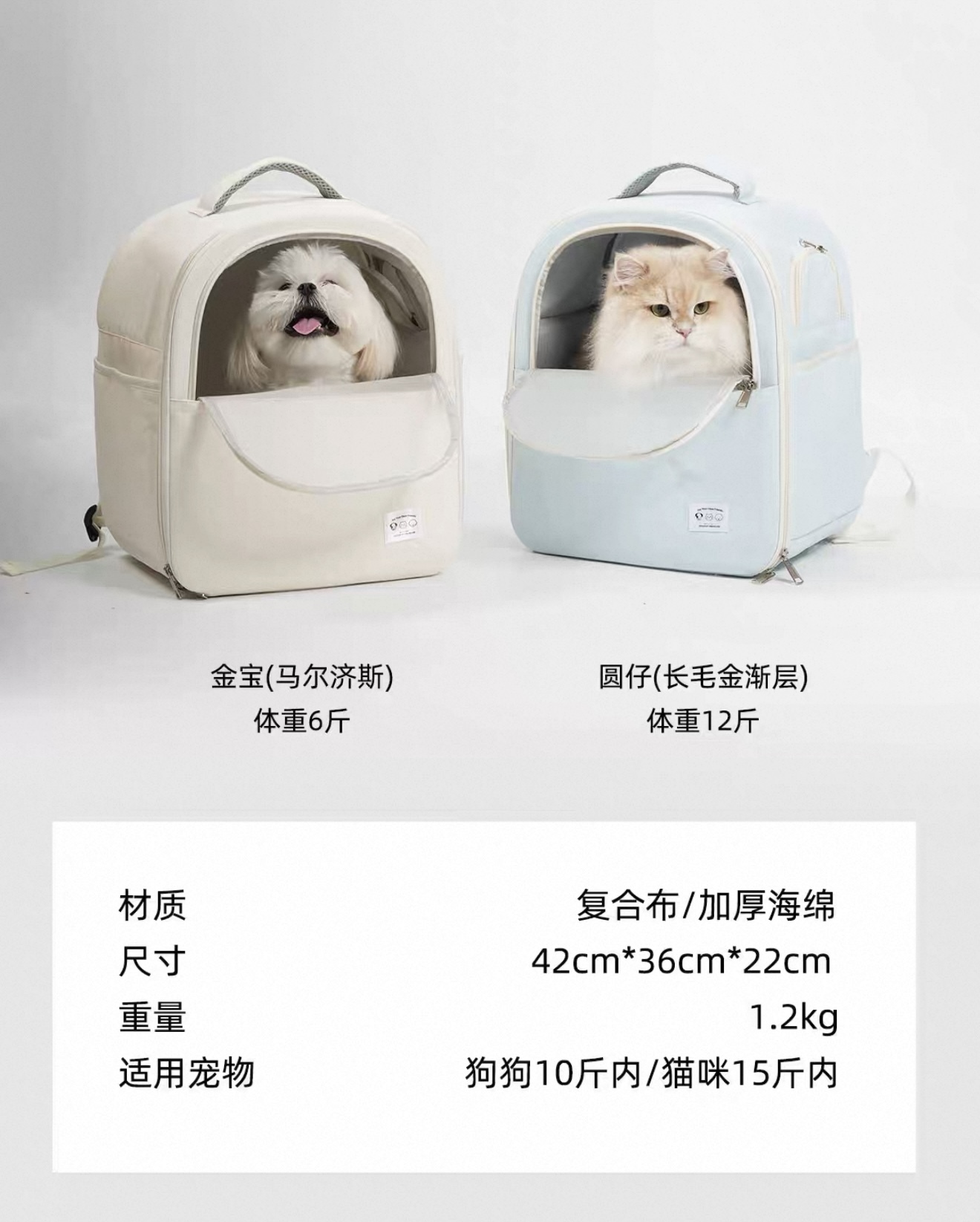 KONIMUSE 宠物双肩包 外出便携 防应激