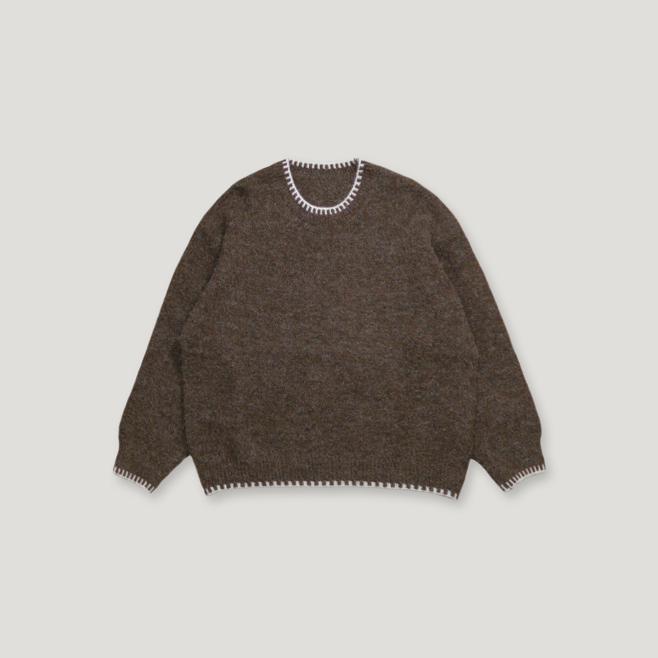 J.P.L. 圓領縫線羊毛衫