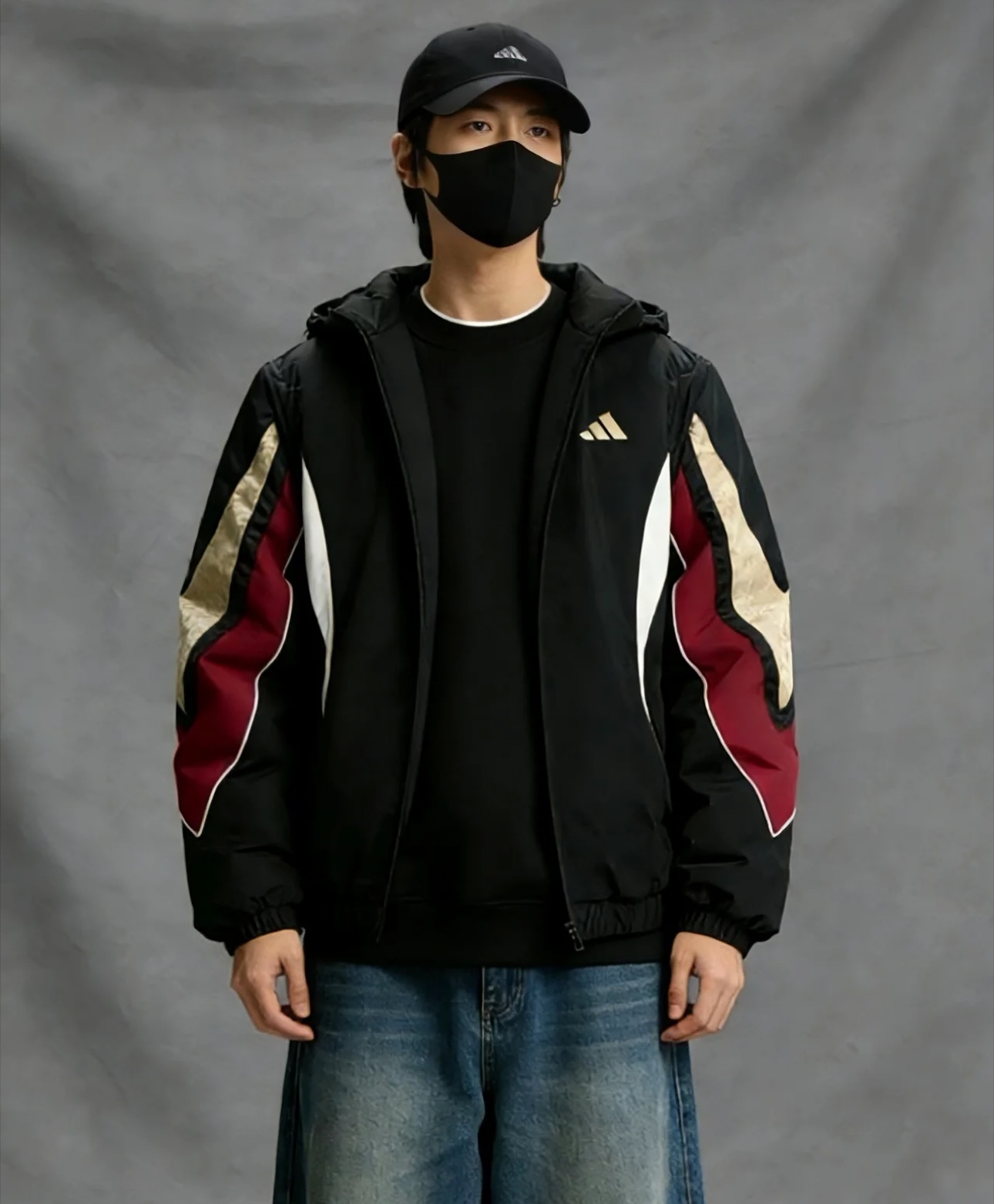 ADIDAS Basketball CNY JACKET 可拆卸棉服外套 Black  KS3171