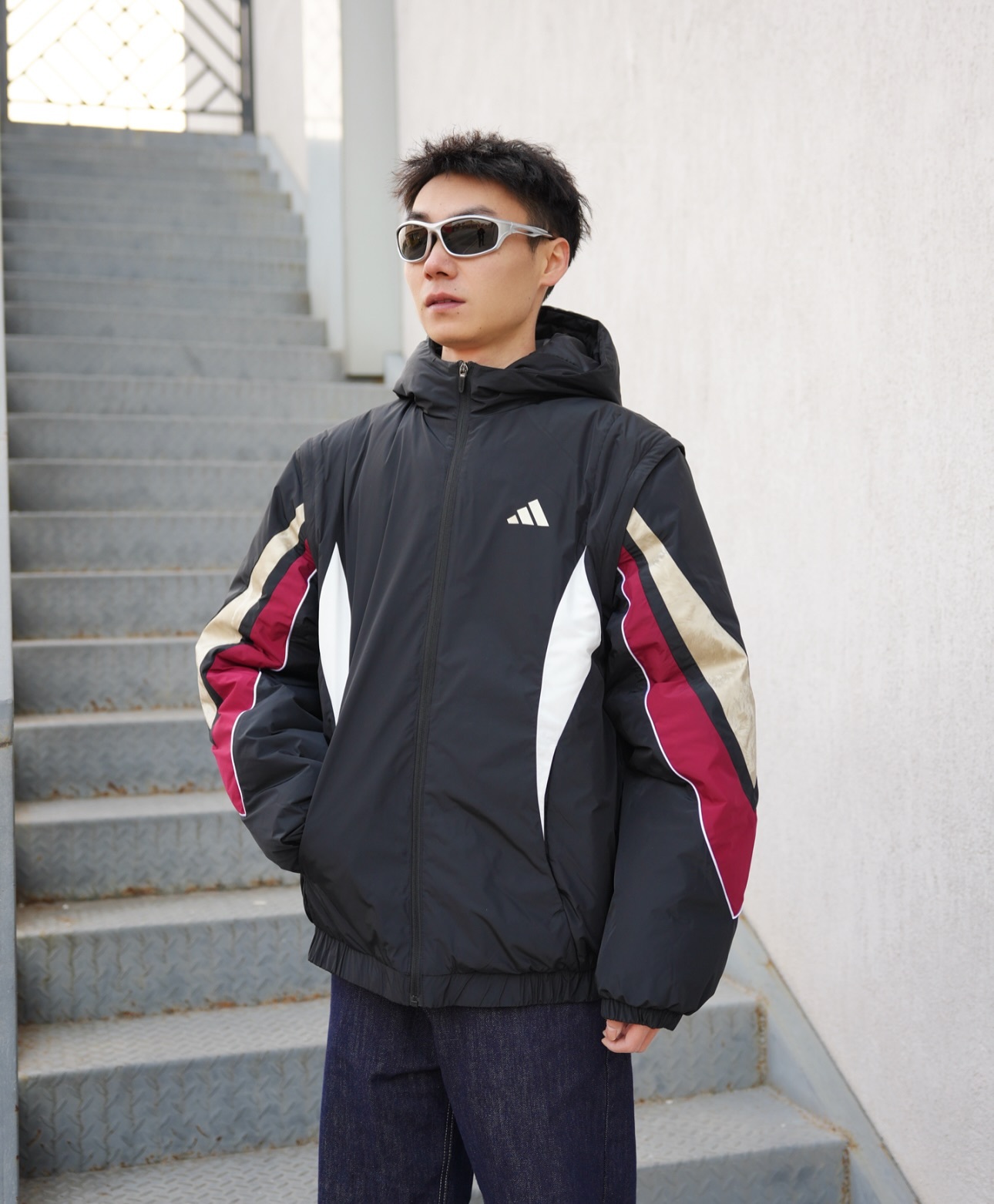 ADIDAS Basketball CNY JACKET 可拆卸棉服外套 Black  KS3171