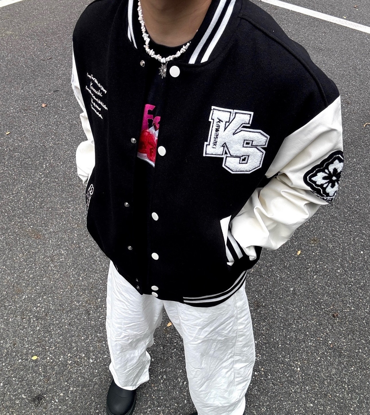 Kawasaki川崎 Clean Fit Jacket美式復古刺繡棒球外套 兩色