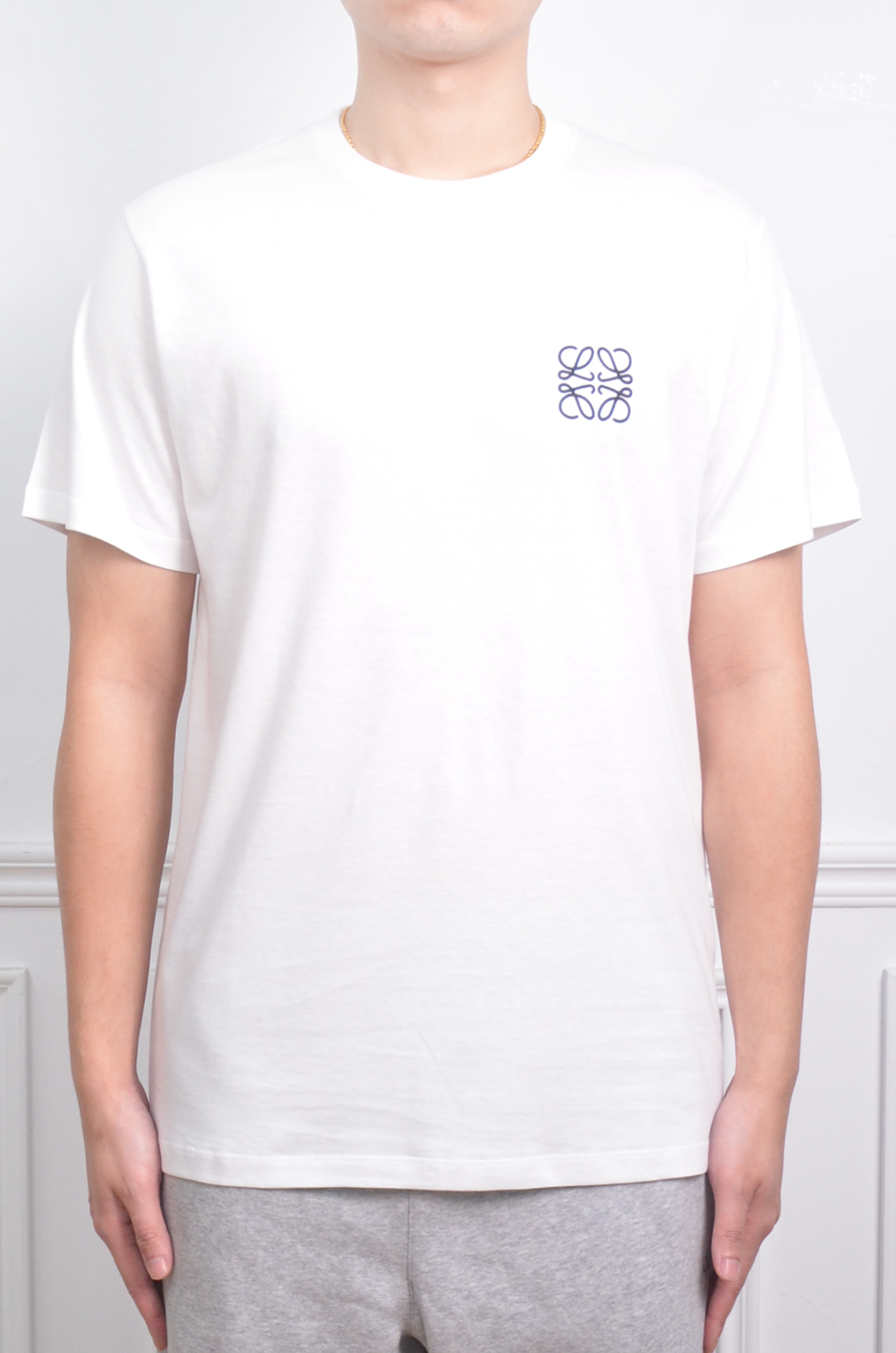 Loewe 刺繡LOGO短袖上衣-白【H526Y22X75-2100】