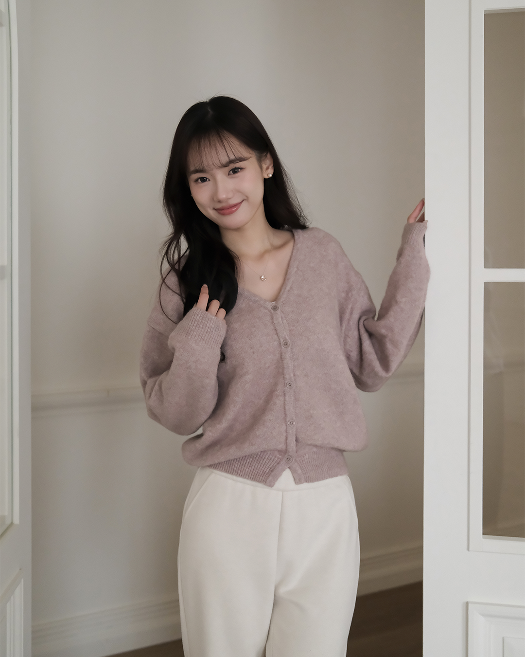 🚀當日出貨 Alice溫柔感羊羔毛針織開襟上衣 ( 3 colors)