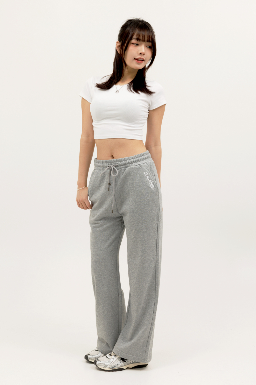 Onion Man - 刺繡直筒棉褲 (很合身)