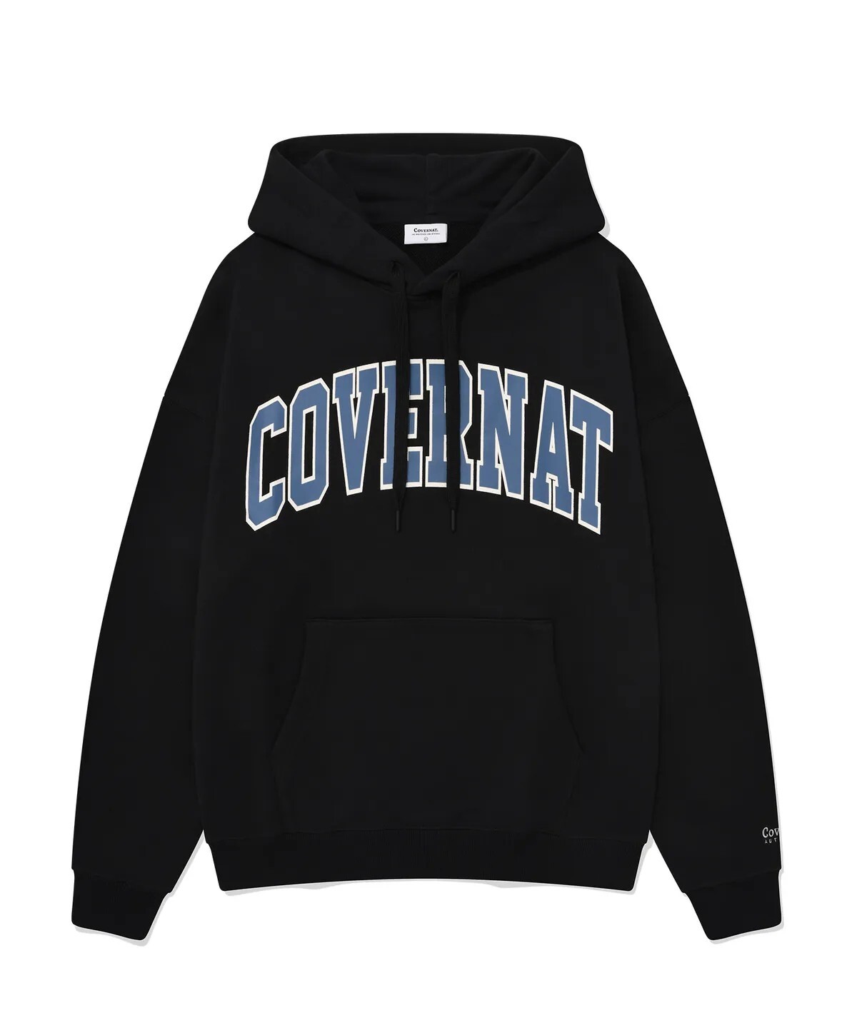 【OWN】Covernat 長袖 上衣 拱型大Logo 連帽 帽踢 休閒 秋冬 不分男女 黑色 白灰