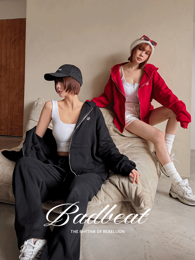 Badbeat cozy | 挺版刷絨·oversized 刺繡連帽外套（3色）